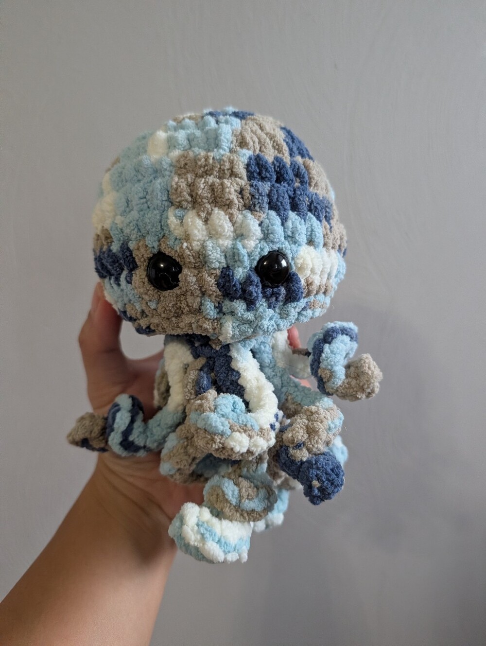 Crochet Plush Jellyfish - Blue